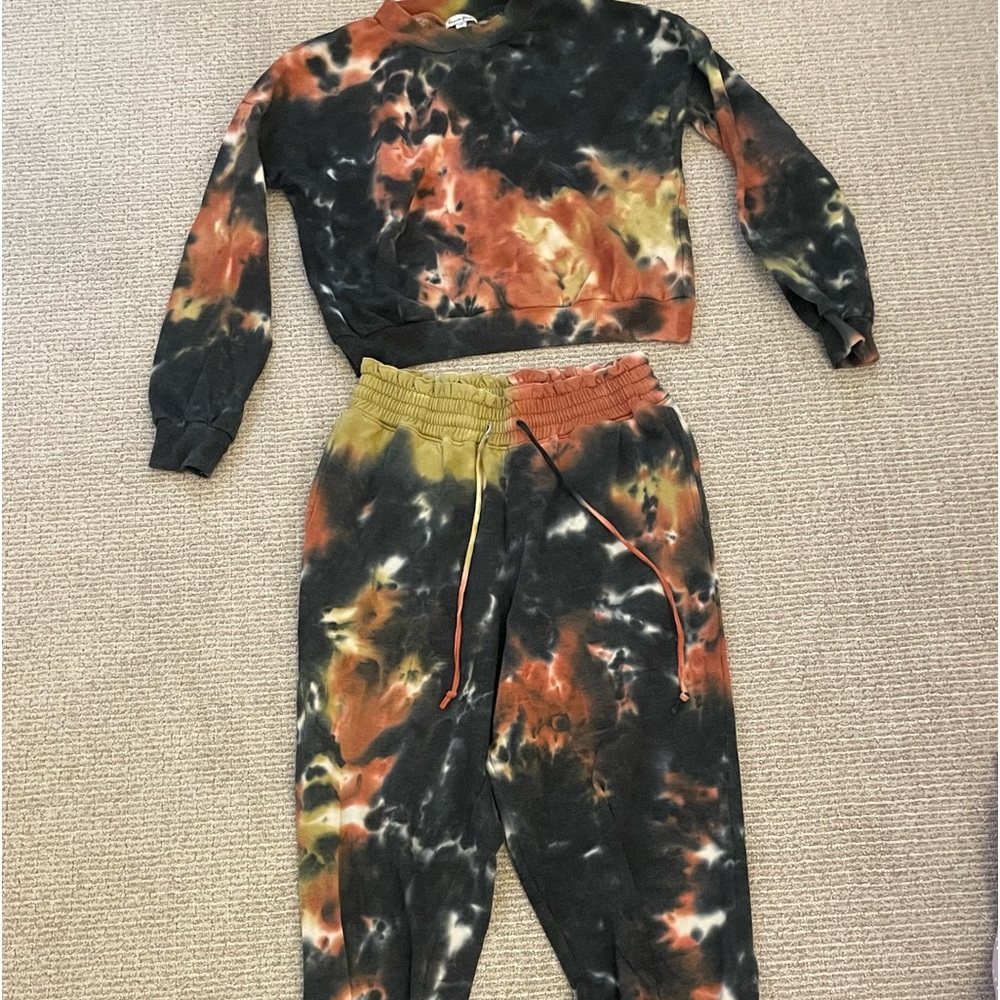 tie dye sweat set size s